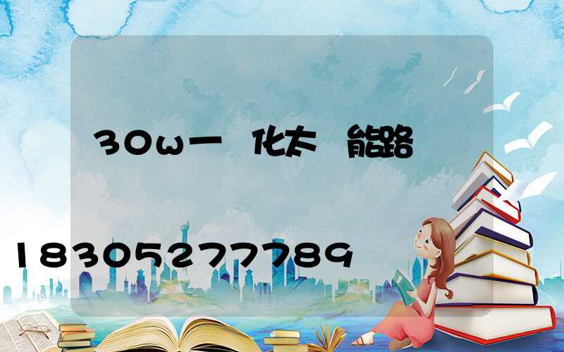 30w一體化太陽能路燈