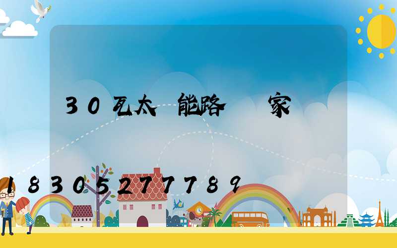 30瓦太陽能路燈廠家