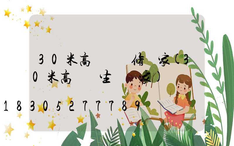 30米高桿燈維修廠家(30米高桿燈生產廠家)