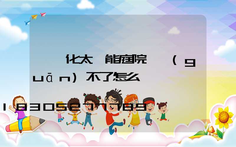 一體化太陽能庭院燈關(guān)不了怎么辦