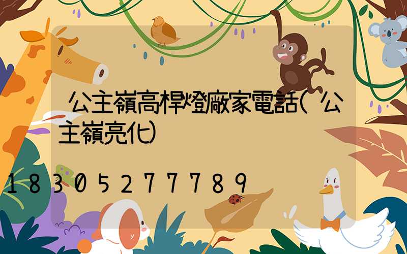 公主嶺高桿燈廠家電話(公主嶺亮化)