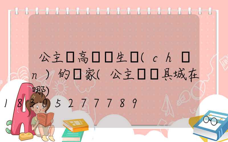 公主嶺高桿燈生產(chǎn)的廠家(公主嶺燈具城在哪)