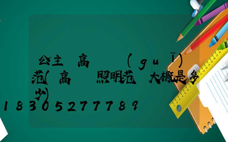 公主嶺高桿燈規(guī)范(高桿燈照明范圍大概是多少)