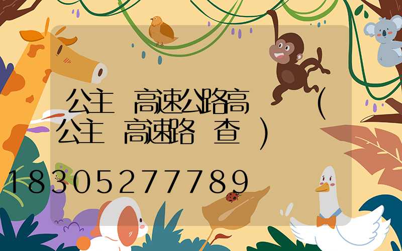 公主嶺高速公路高桿燈廠(公主嶺高速路況查詢)