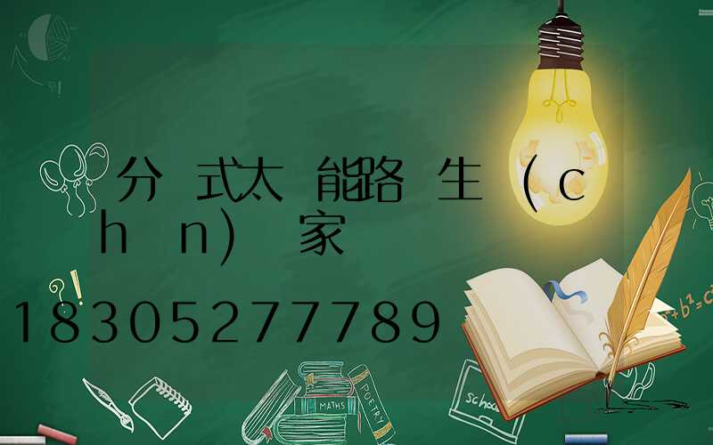 分體式太陽能路燈生產(chǎn)廠家