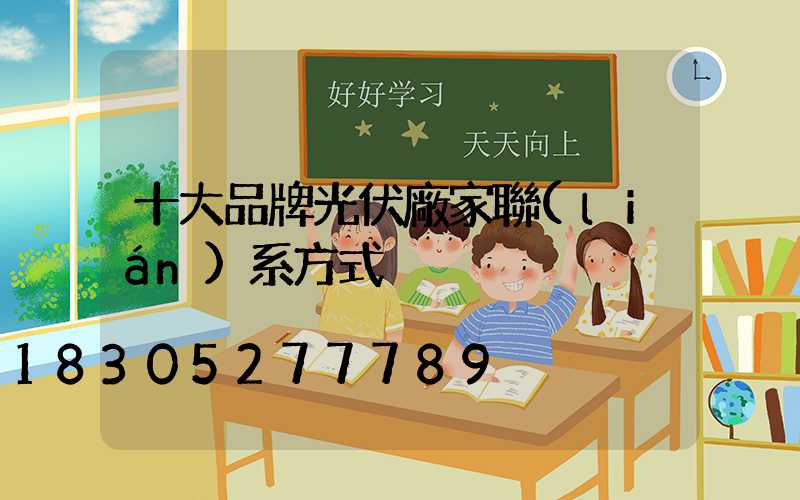 十大品牌光伏廠家聯(lián)系方式