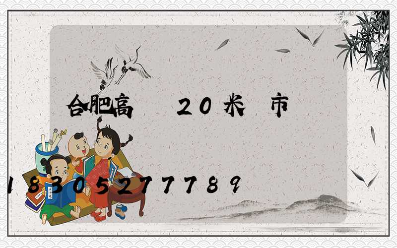 合肥高桿燈20米門市價