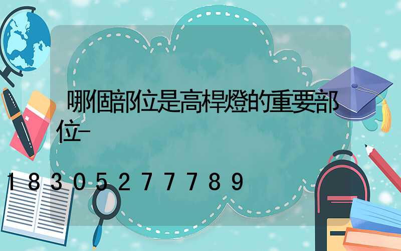 哪個部位是高桿燈的重要部位-