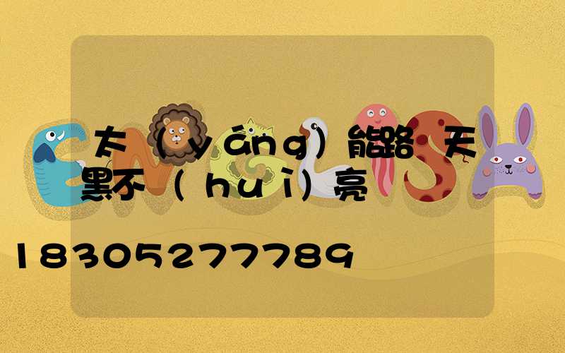 太陽(yáng)能路燈天黑不會(huì)亮