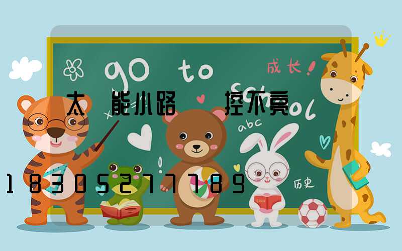 太陽能小路燈遙控不亮