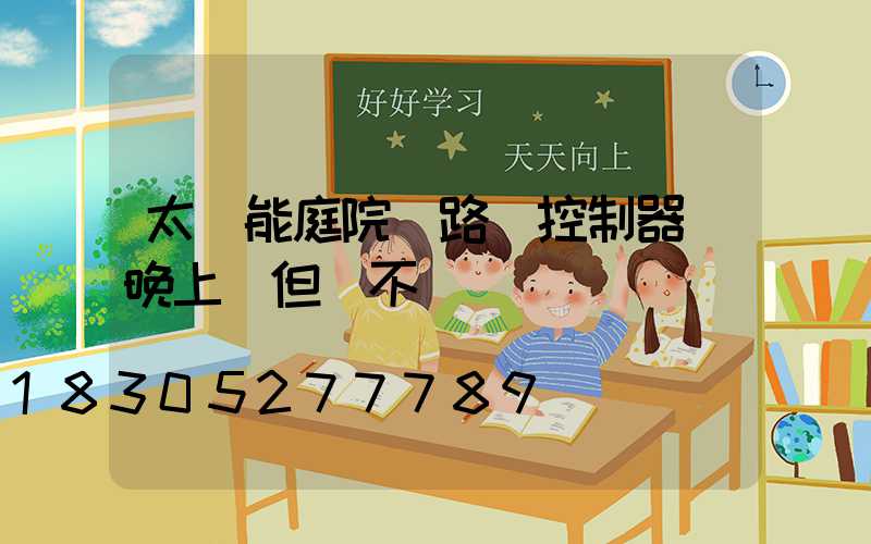 太陽能庭院燈路燈控制器燈晚上閃但燈不燈