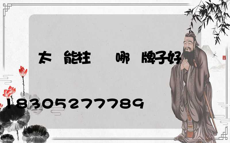 太陽能柱頭燈哪個牌子好