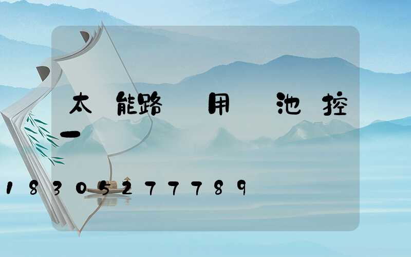 太陽能路燈專用鋰電池儲控一體機