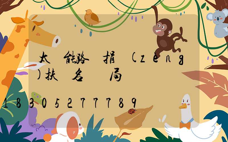 太陽能路燈捐贈(zèng)扶貧名義騙局