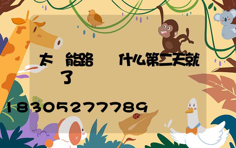 太陽能路燈為什么第二天就沒電了