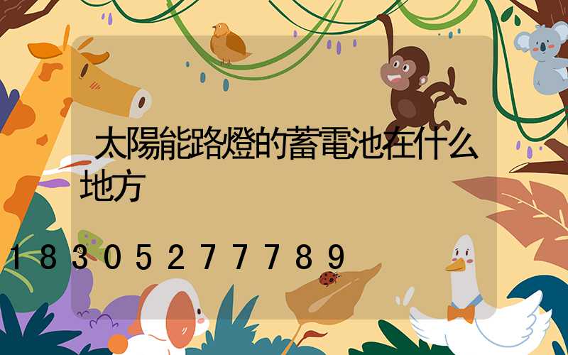 太陽能路燈的蓄電池在什么地方