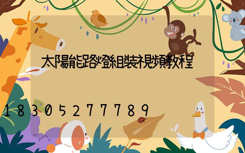 太陽能路燈組裝視頻教程