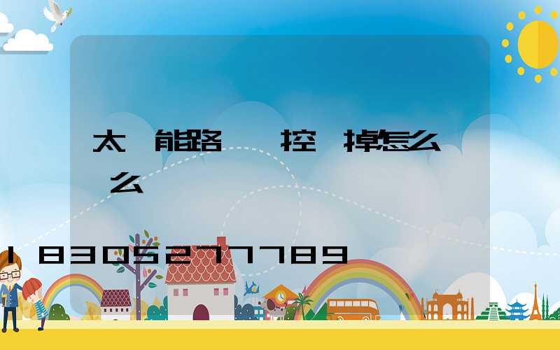 太陽能路燈遙控壞掉怎么開燈么