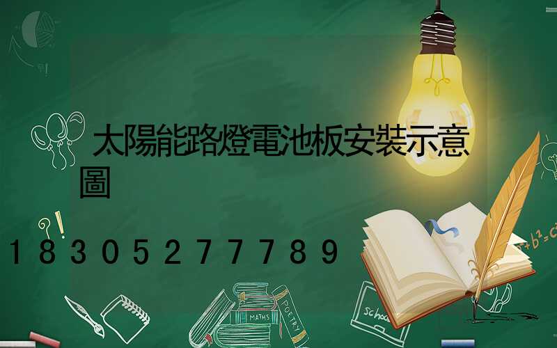 太陽能路燈電池板安裝示意圖