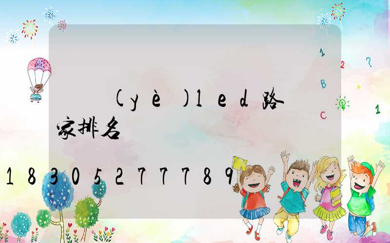 專業(yè)led路燈廠家排名