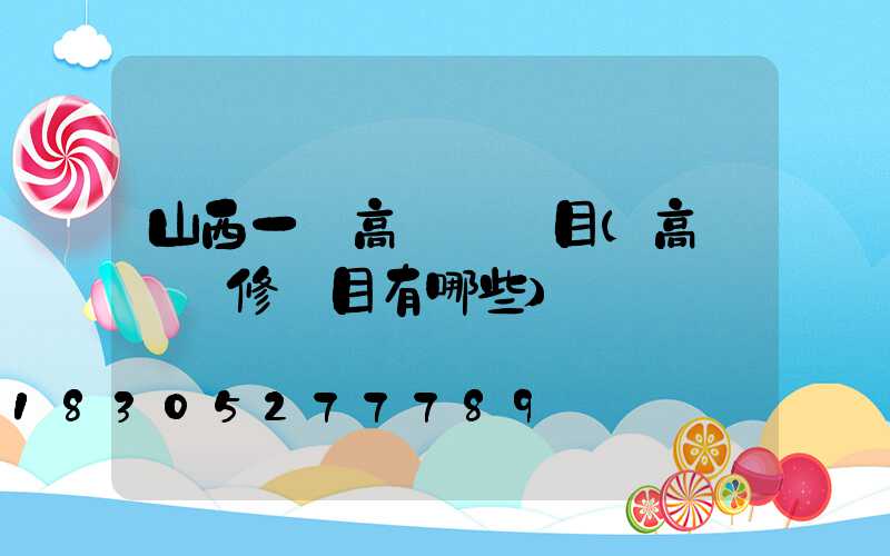 山西一體高桿燈項目(高桿燈檢修項目有哪些)