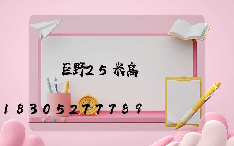巨野25米高桿燈