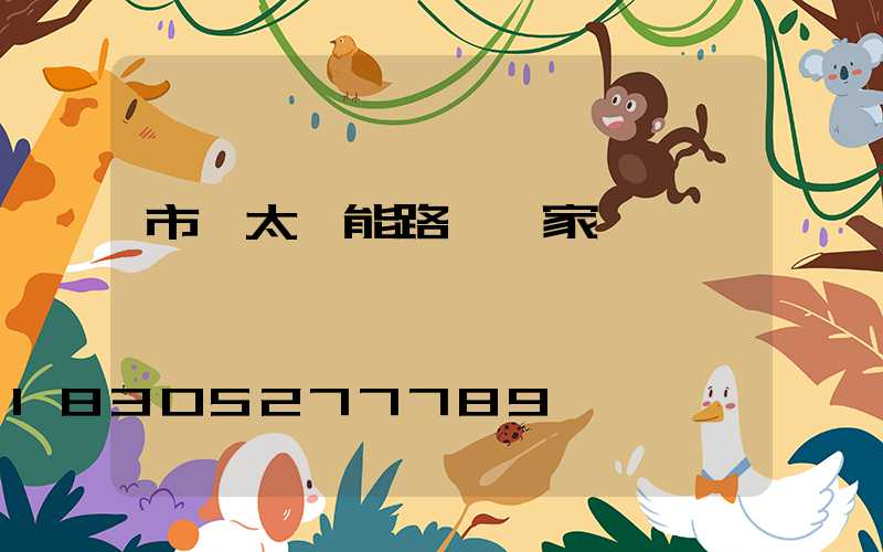 市電太陽能路燈廠家