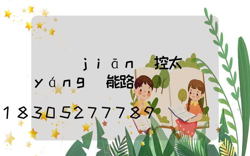 帶監(jiān)控太陽(yáng)能路燈