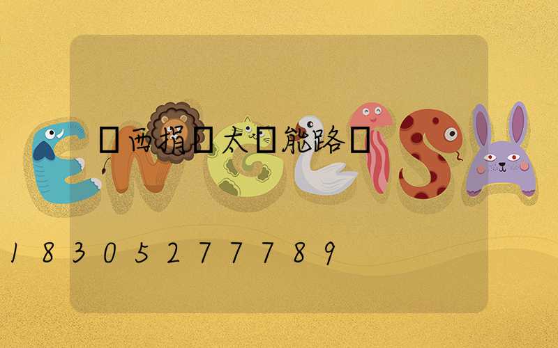 廣西捐贈太陽能路燈