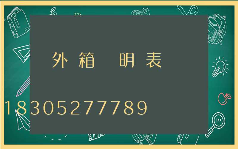戶外燈箱報價明細表