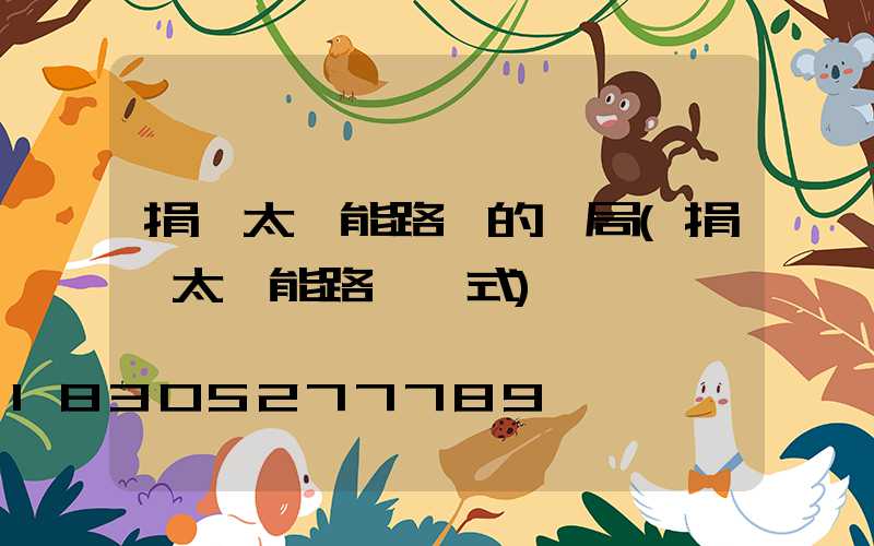 捐贈太陽能路燈的騙局(捐贈太陽能路燈儀式)