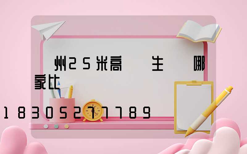 揚州25米高桿燈生產廠哪家比較專業
