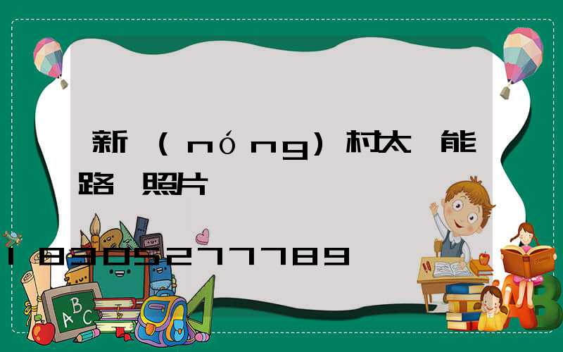 新農(nóng)村太陽能路燈照片