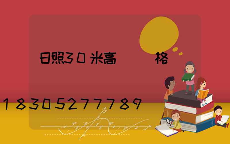 日照30米高桿燈價格