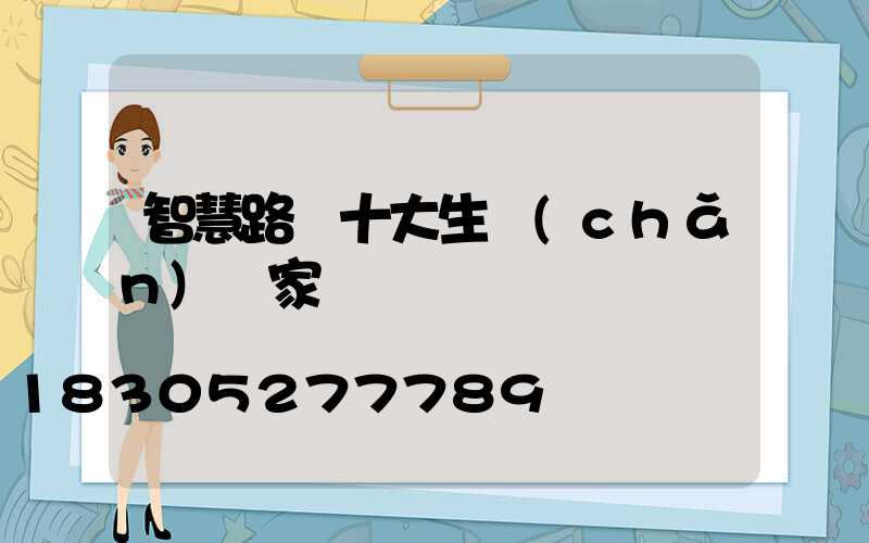 智慧路燈十大生產(chǎn)廠家