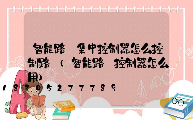 智能路燈集中控制器怎么控制路燈(智能路燈控制器怎么用)