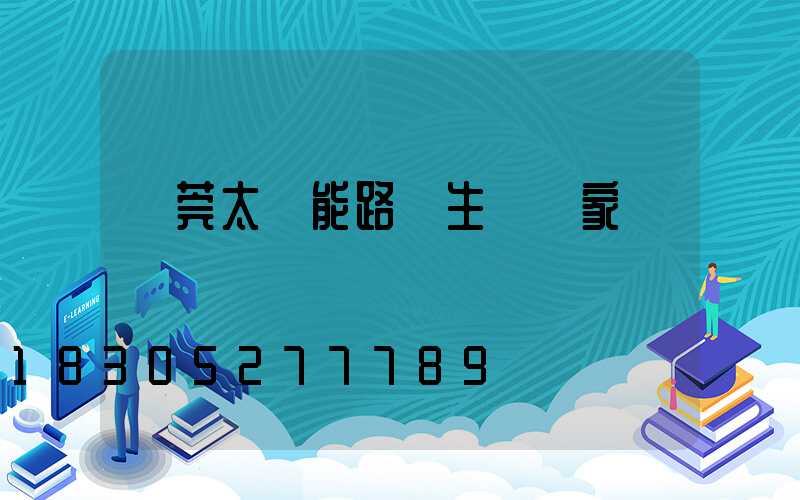 東莞太陽能路燈生產廠家