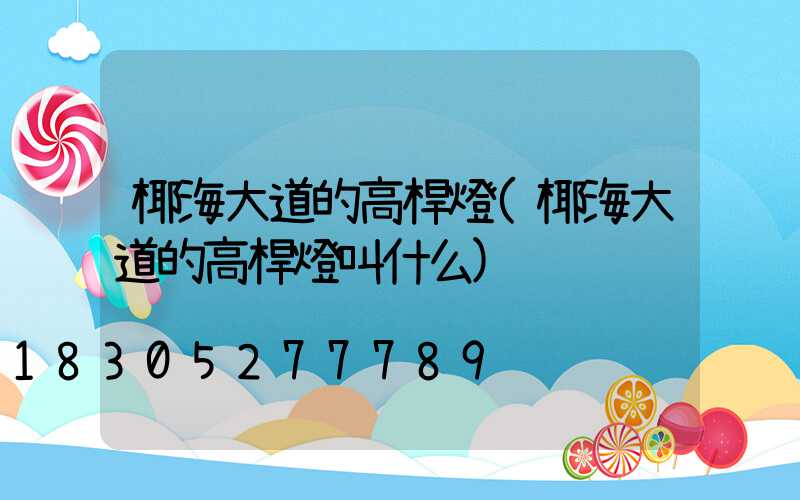 椰海大道的高桿燈(椰海大道的高桿燈叫什么)