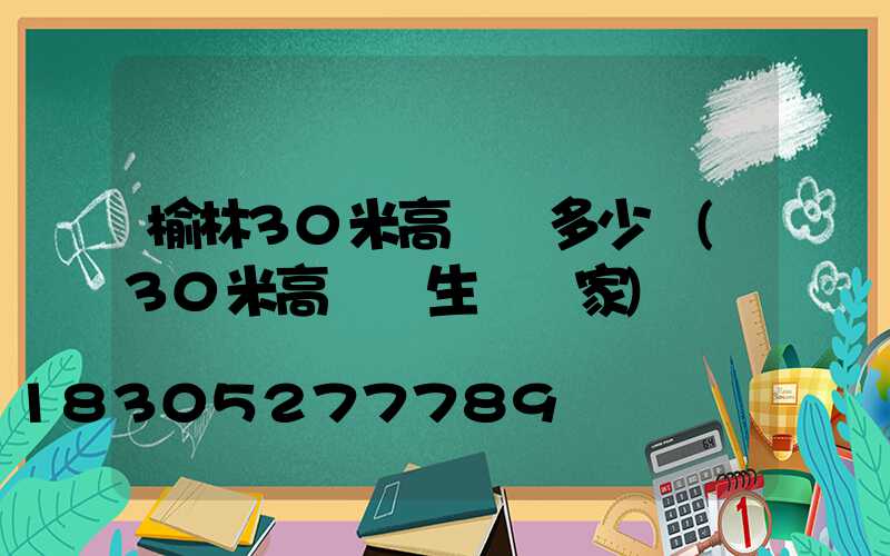 榆林30米高桿燈多少錢(30米高桿燈生產廠家)