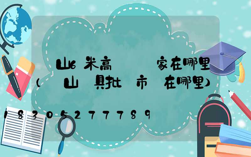 樂山6米高桿燈廠家在哪里(樂山燈具批發市場在哪里)