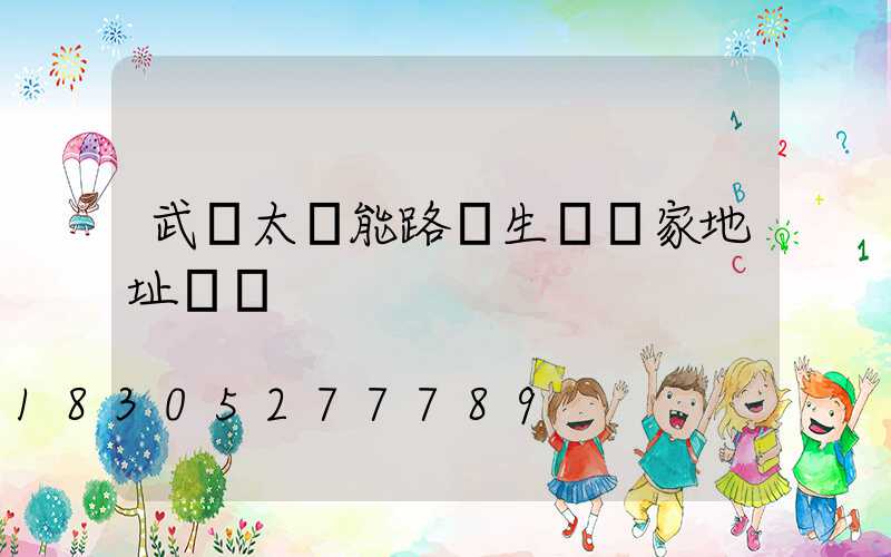 武漢太陽能路燈生產廠家地址電話