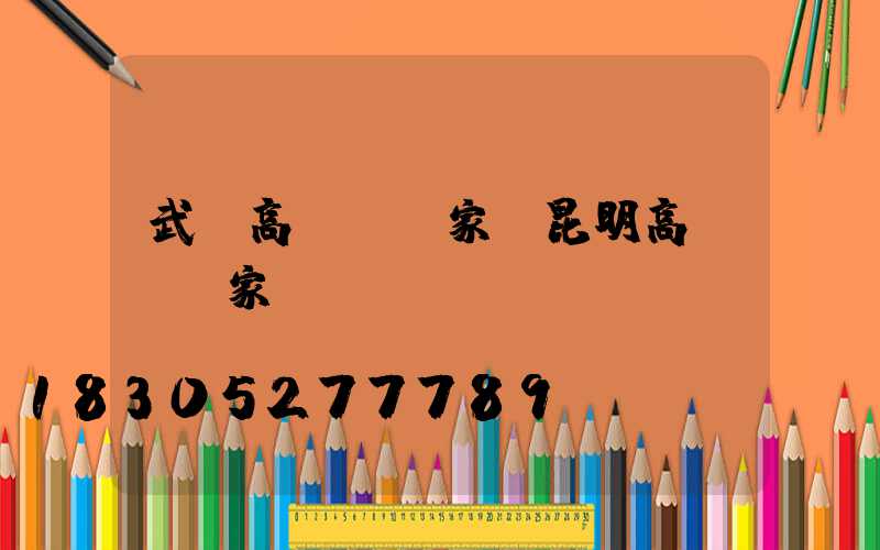 武漢高桿燈廠家(昆明高桿燈廠家)