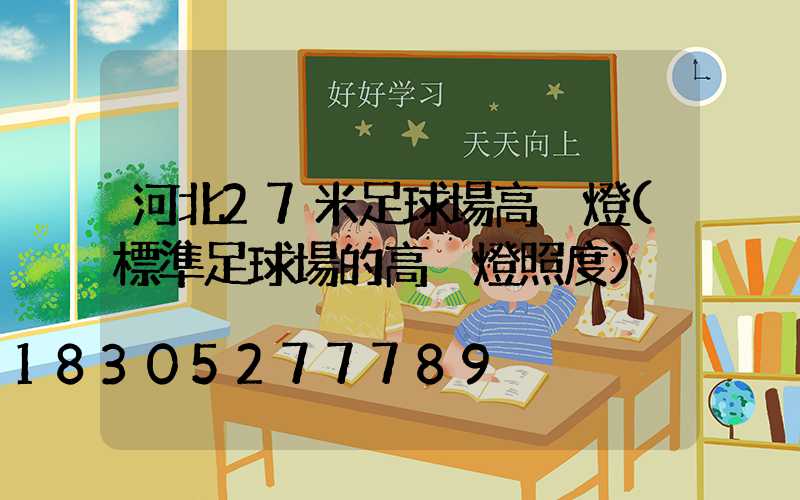 河北27米足球場高桿燈(標準足球場的高桿燈照度)