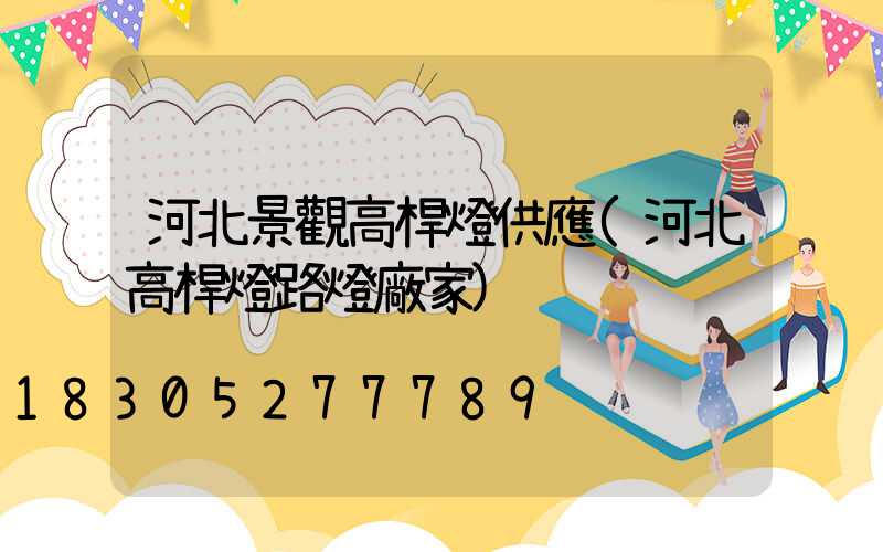 河北景觀高桿燈供應(河北高桿燈路燈廠家)