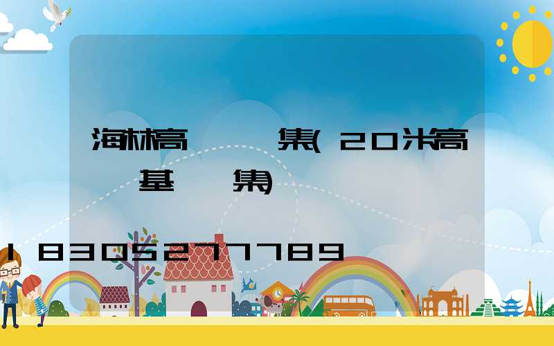 海林高桿燈圖集(20米高桿燈基礎圖集)