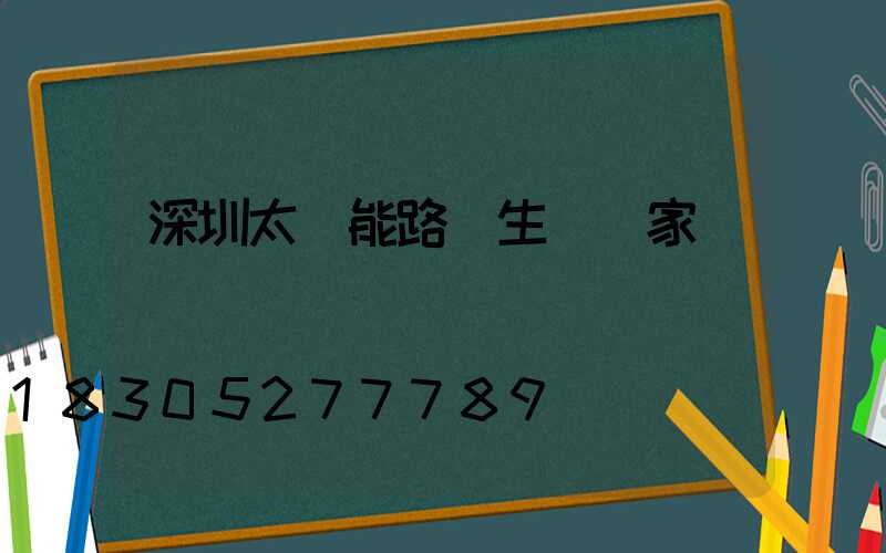 深圳太陽能路燈生產廠家