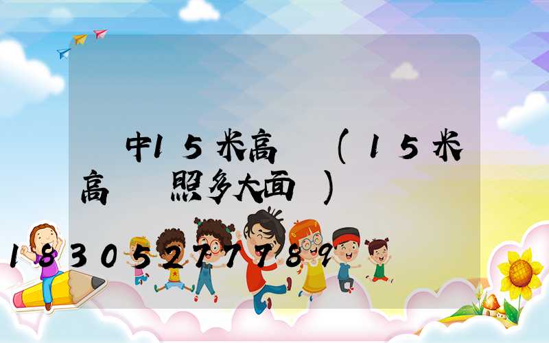 漢中15米高桿燈(15米高桿燈照多大面積)