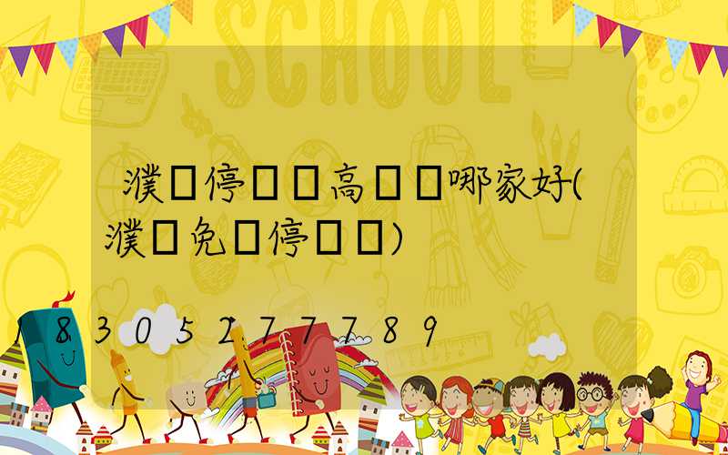 濮陽停車場高桿燈哪家好(濮陽免費停車場)