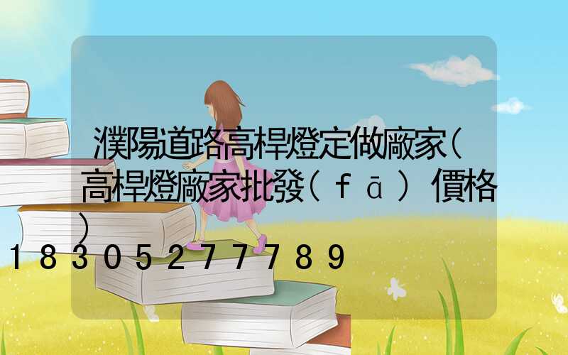 濮陽道路高桿燈定做廠家(高桿燈廠家批發(fā)價格)