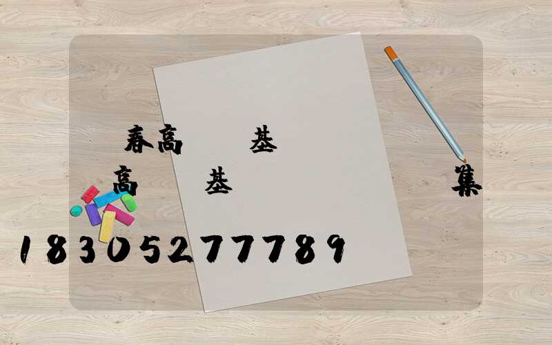 琿春高桿燈基礎(chǔ)(高桿燈基礎(chǔ)圖集)